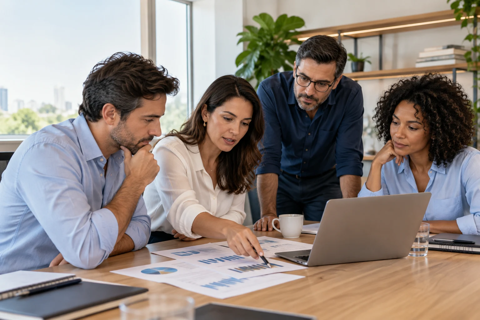 Pessoas colaborando na construção de um projeto