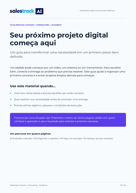 Capa do guia Por onde começar seu próximo projeto digital?