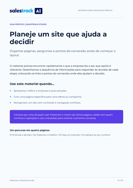 Capa do guia Planeje um site que ajuda a decidir